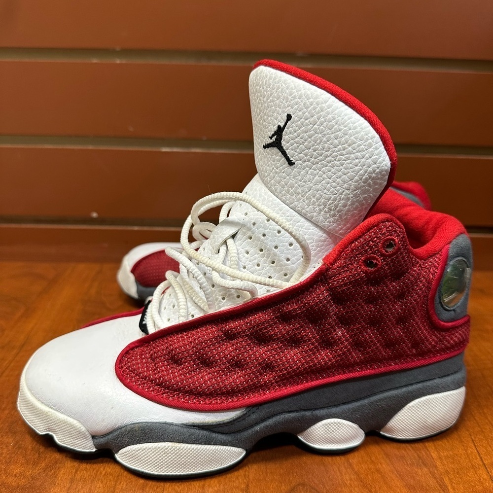 Jordan Red and White Sneakers - Picture 5 of 9